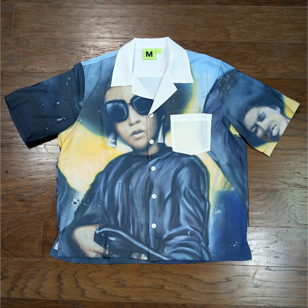 Supervsn Studios Panters Camp Collar Shirt Size Medium Sold Out 25x26 Sreetwear